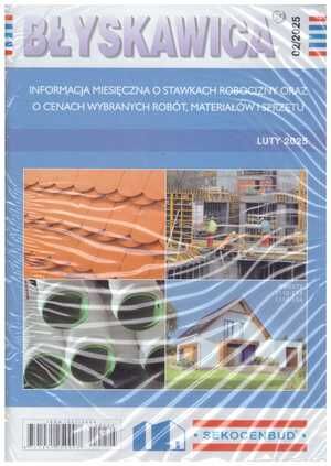 Błyskawica 2/2025 Informacja miesięczna o stawkach robocizny oraz o cenach wybranych robót, materiałów i sprzętu