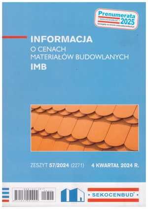 Sekocenbud IMB Informacja o cenach materiałów budowlanych 4 kwartał 2024