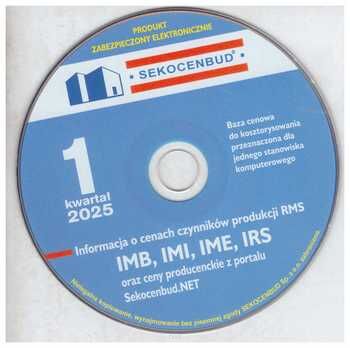 CD Sekocenbud RMS 1 kwartał 2025  Informacja o cenach czynników produkcji: IMB, IMI, IME, IRS.