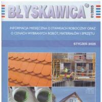 Błyskawica 1/2025 Informacja miesięczna o stawkach robocizny oraz o cenach wybranych robót, materiałów i sprzętu