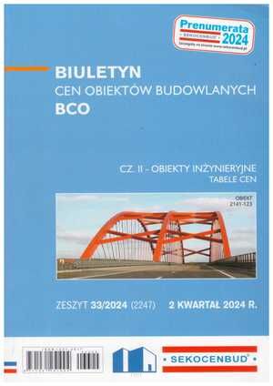 Sekocenbud BCO część 2 obiekty inżynieryjne  - 3 kwartał 2024; zeszyt 51/2024