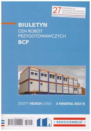 Sekocenbud BCP Biuletyn cen robót przygotowawczych 3 kwartał 2024; zeszyt 49/2024